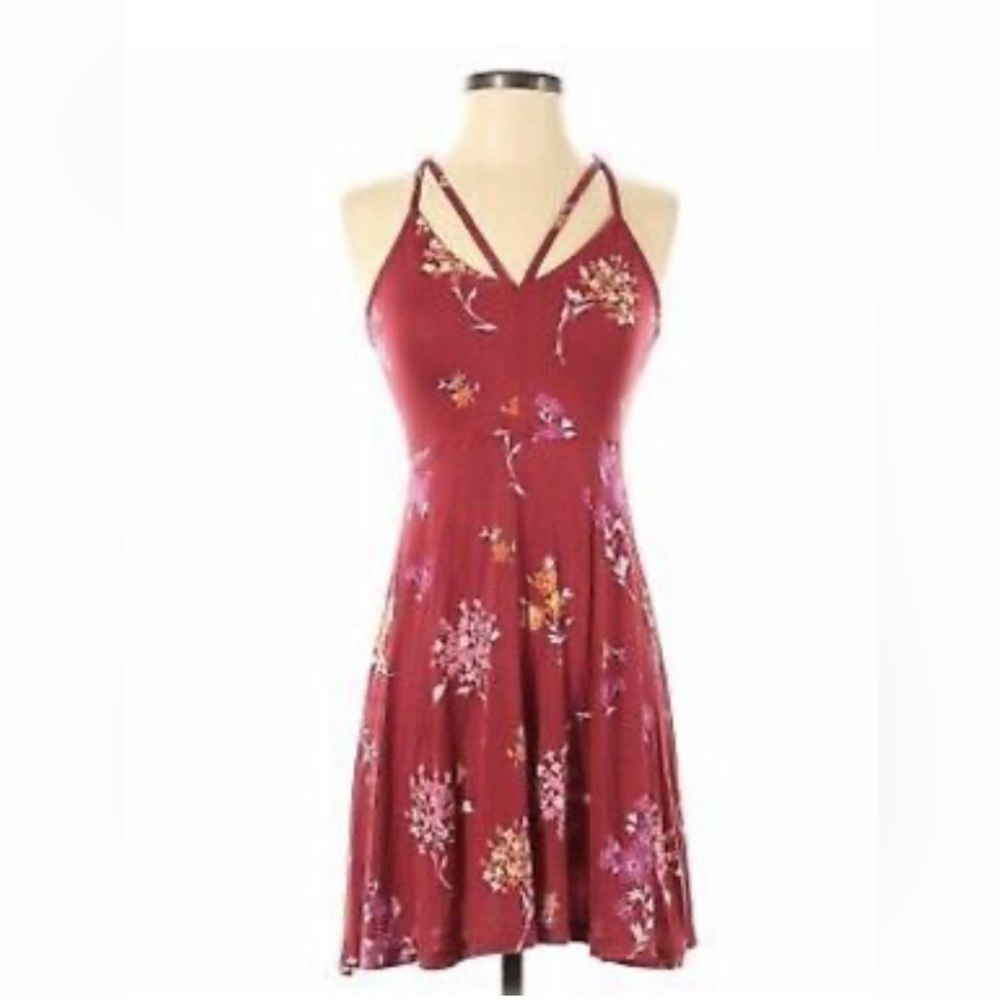 Express Red Floral Dress